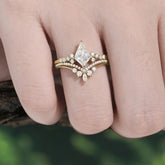 Luxury Kite-Cut Moissanite Engagement Ring